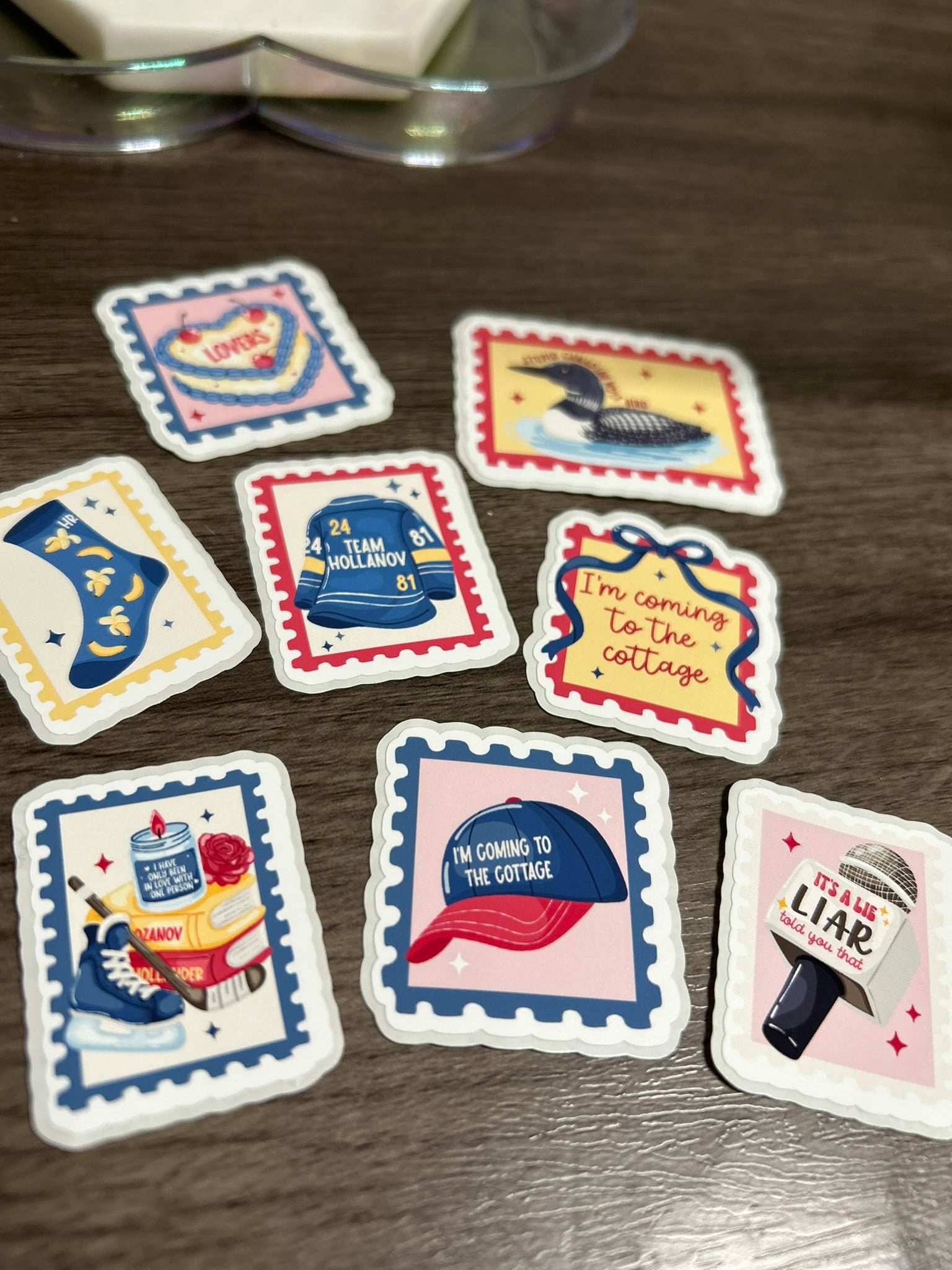 Heated Rivalry Postage Stamp Sticker Pack
