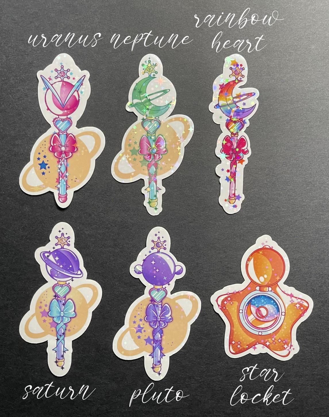 Sailormoon Transformation Wand Sticker: Star Holographic