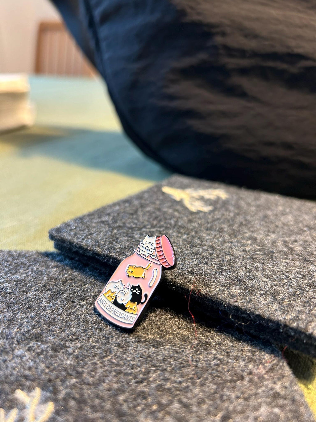 Cat Anti-Depressant Enamel Pin