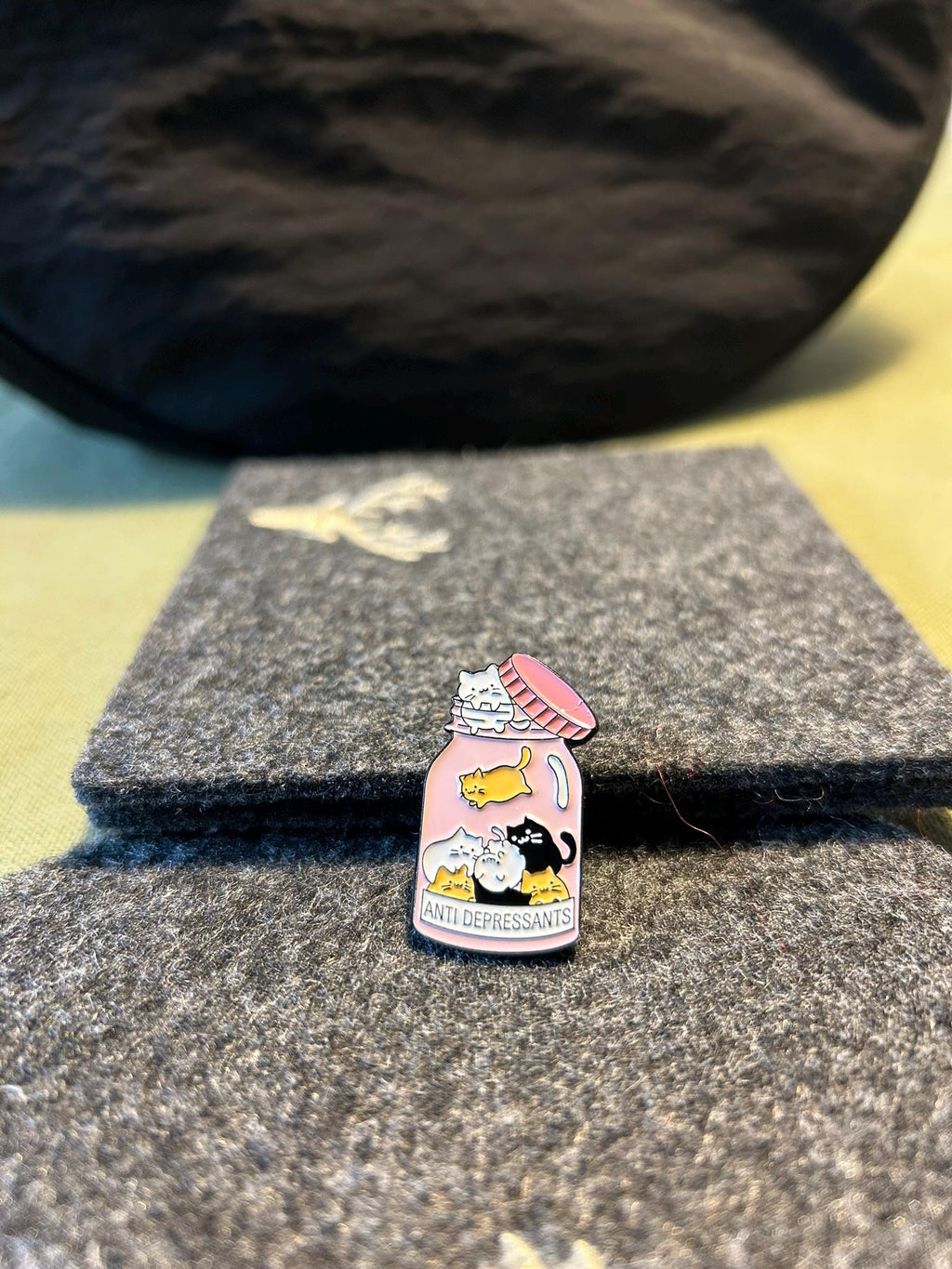 Cat Anti-Depressant Enamel Pin