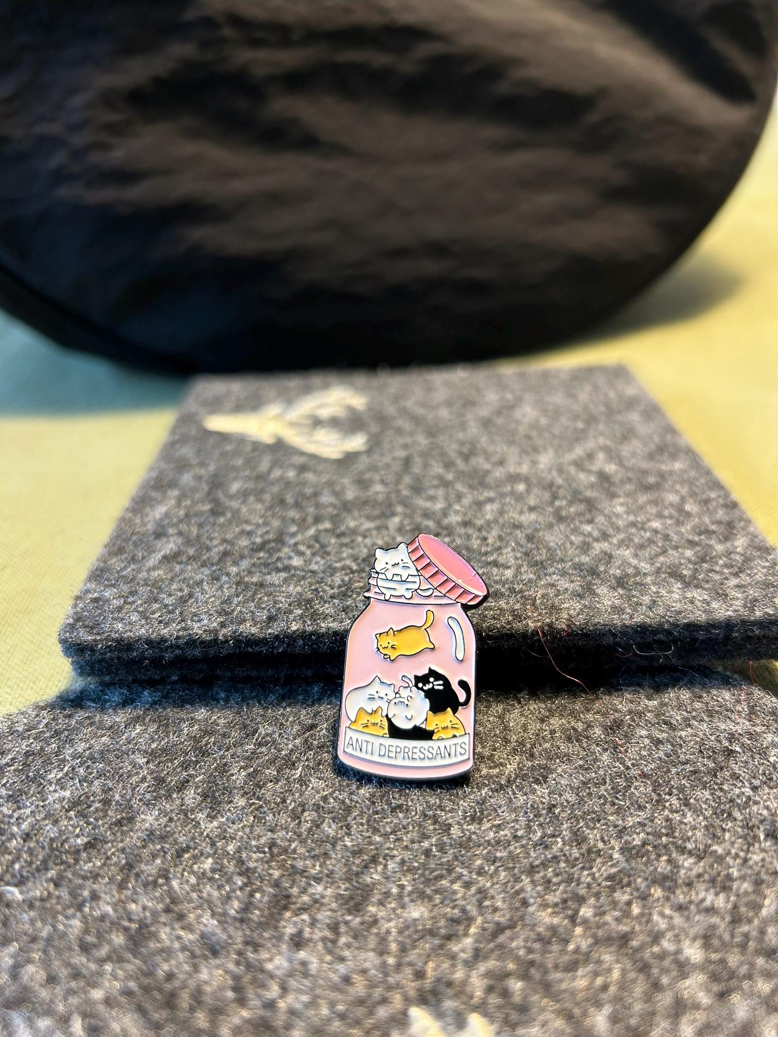 Cat Anti-Depressant Enamel Pin