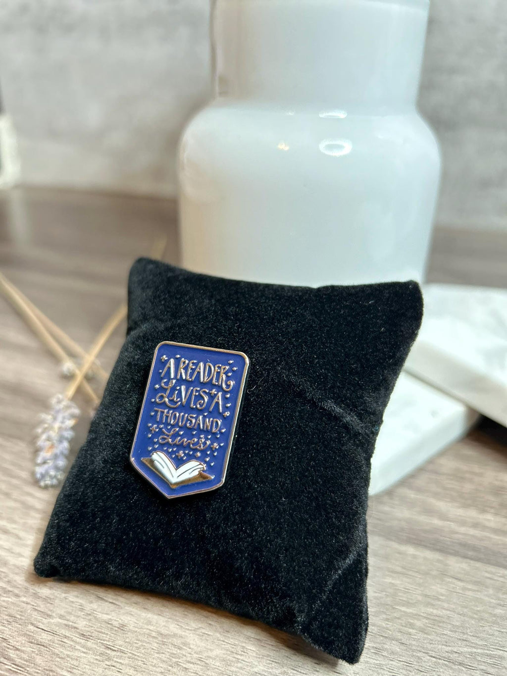 A Reader Lives a Thousand Lives Enamel Pin