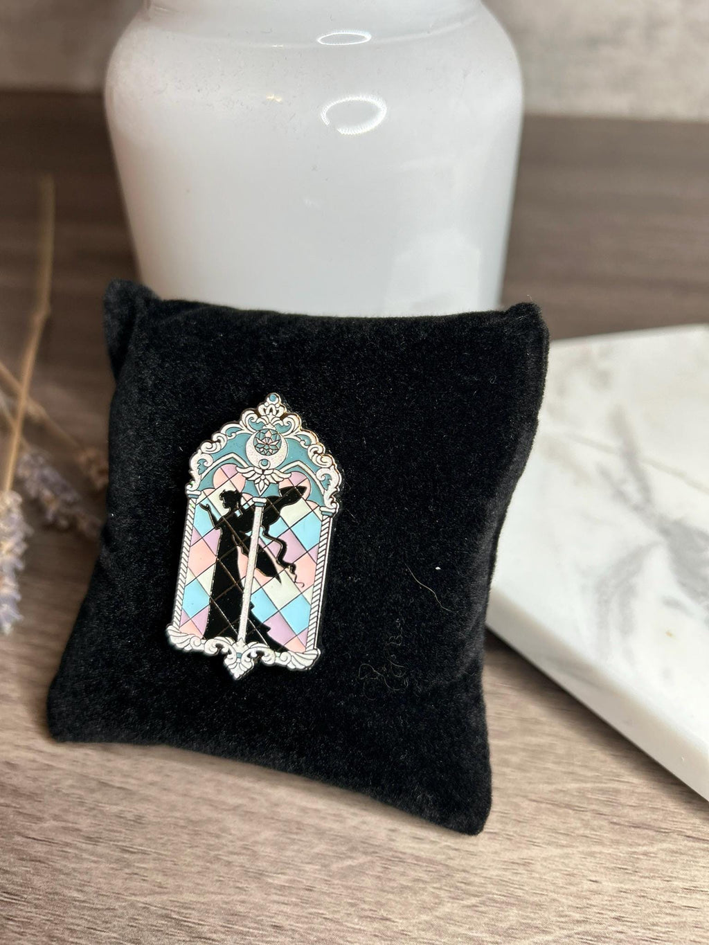 Neo Queen Serenity Enamel Pin: Art Deco Anime Lapel Pin