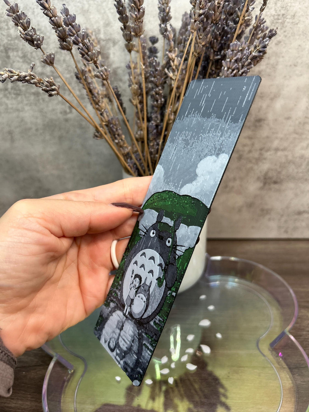 Totoro Bookmark | Rainy Day Scene 3D Printed