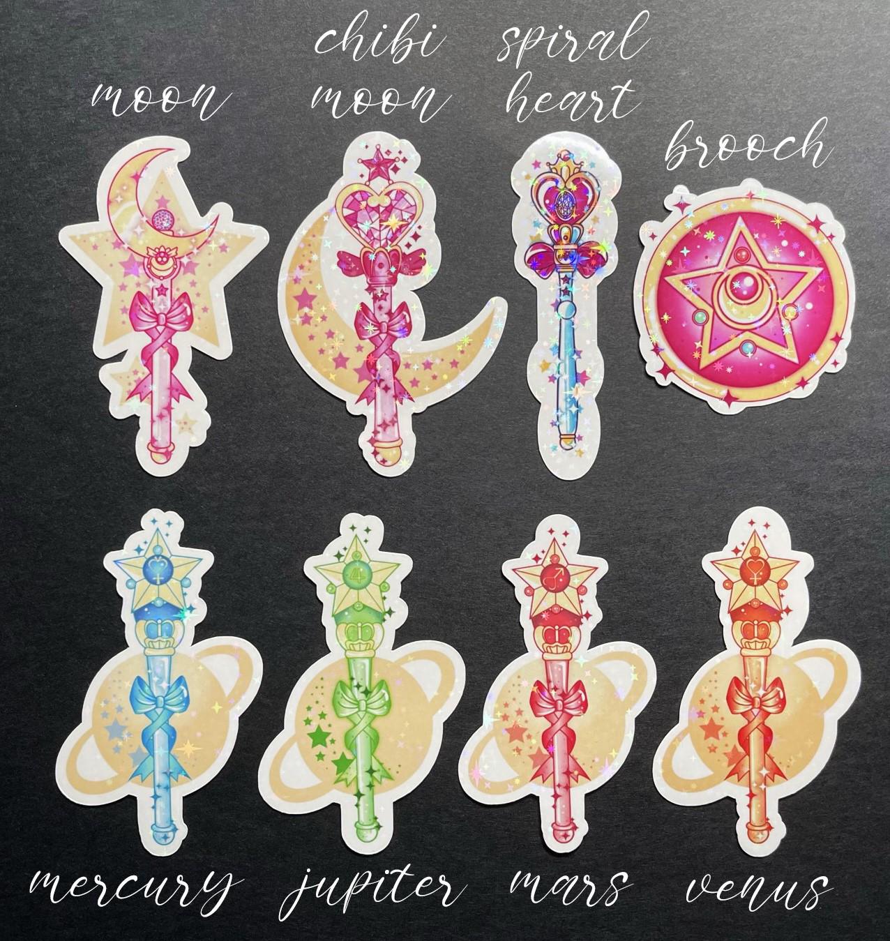 Sailormoon Transformation Wand Sticker: Star Holographic