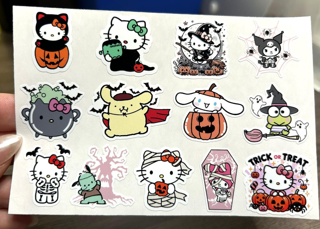 Halloween Hello Kitty and Friends Sticker Sheet