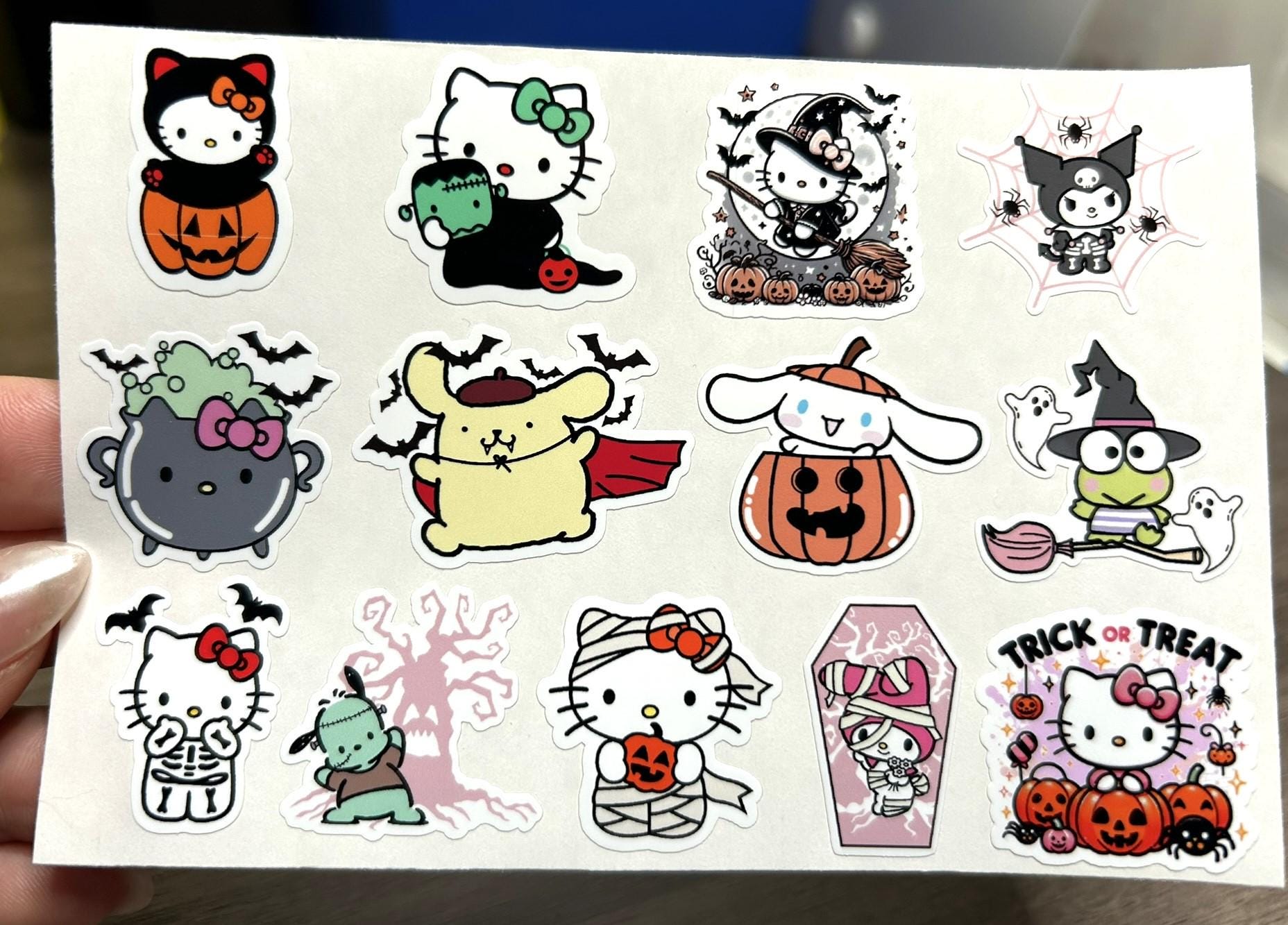 Halloween Hello Kitty and Friends Sticker Sheet