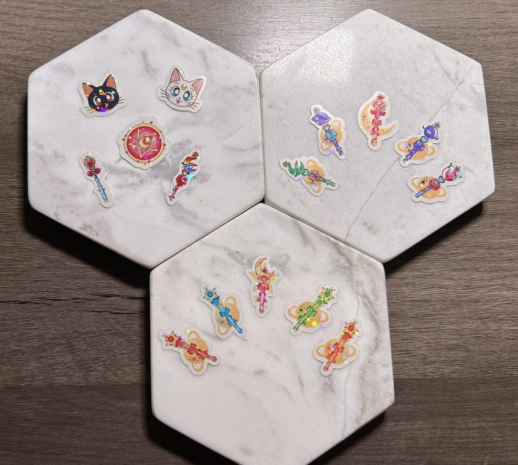 SAILOR MOON MINI HOLOGRAPHIC STICKER SET — MAGICAL GIRL COLLECTION