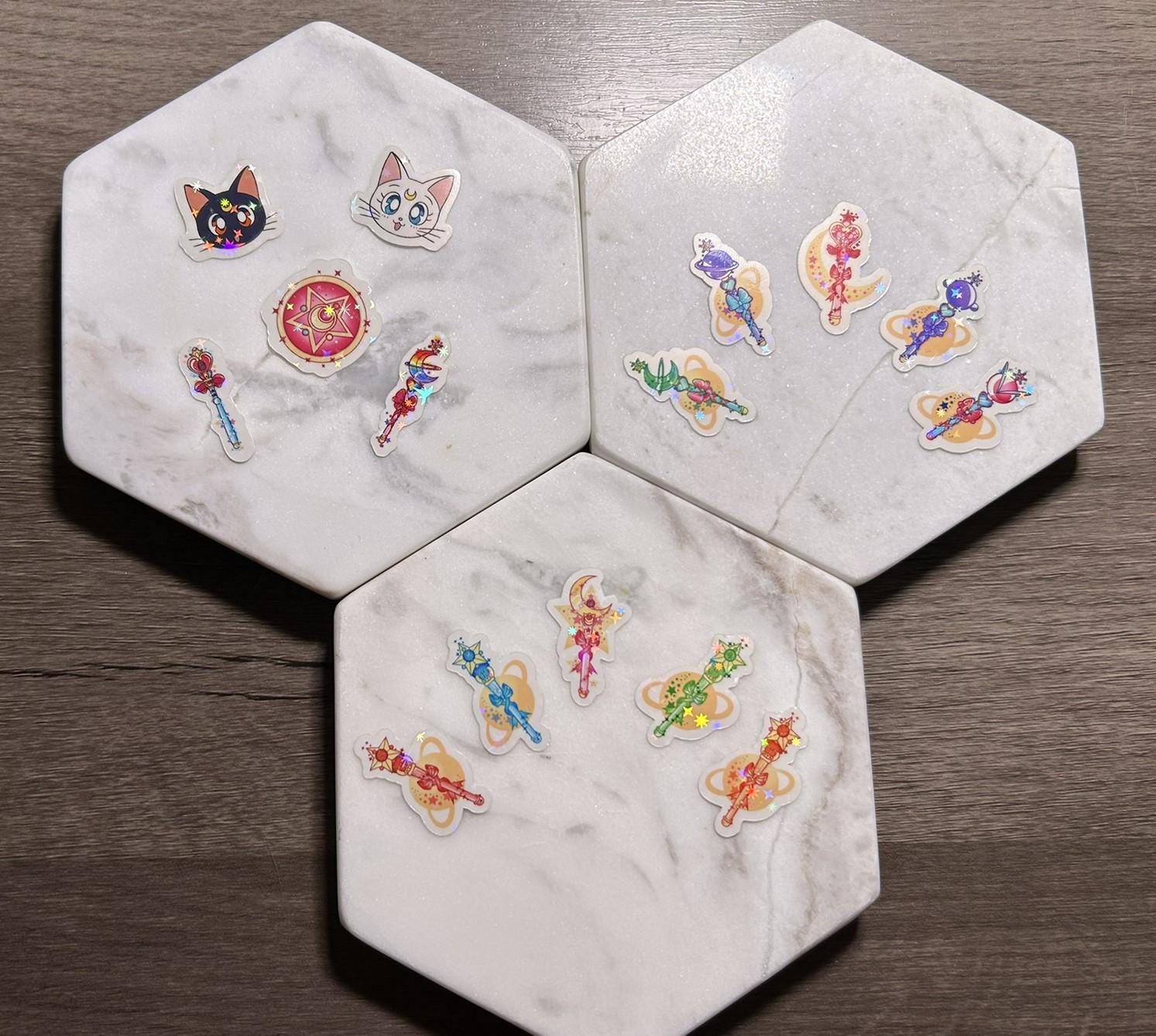 SAILOR MOON MINI HOLOGRAPHIC STICKER SET — MAGICAL GIRL COLLECTION