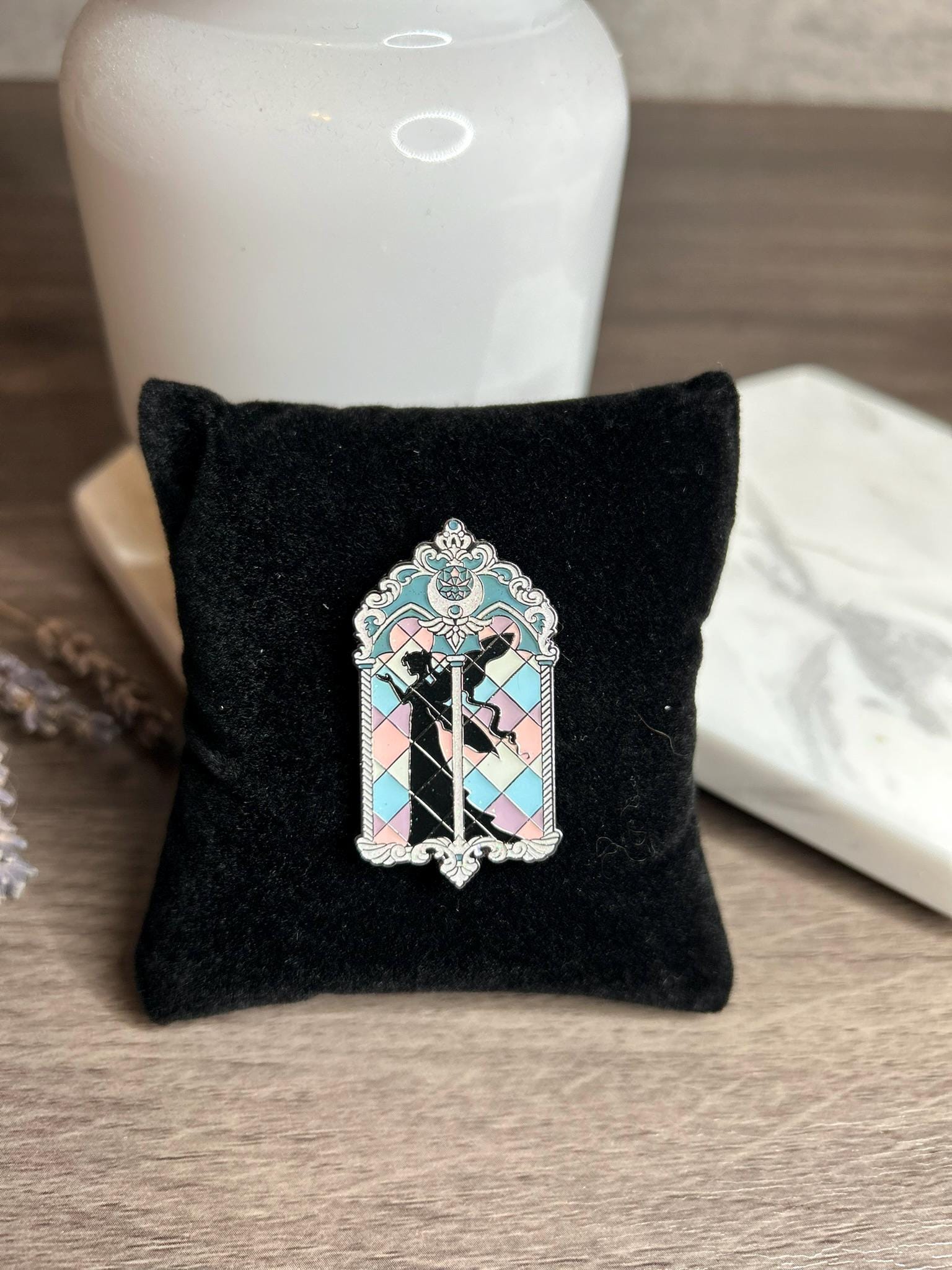 Neo Queen Serenity Enamel Pin: Art Deco Anime Lapel Pin