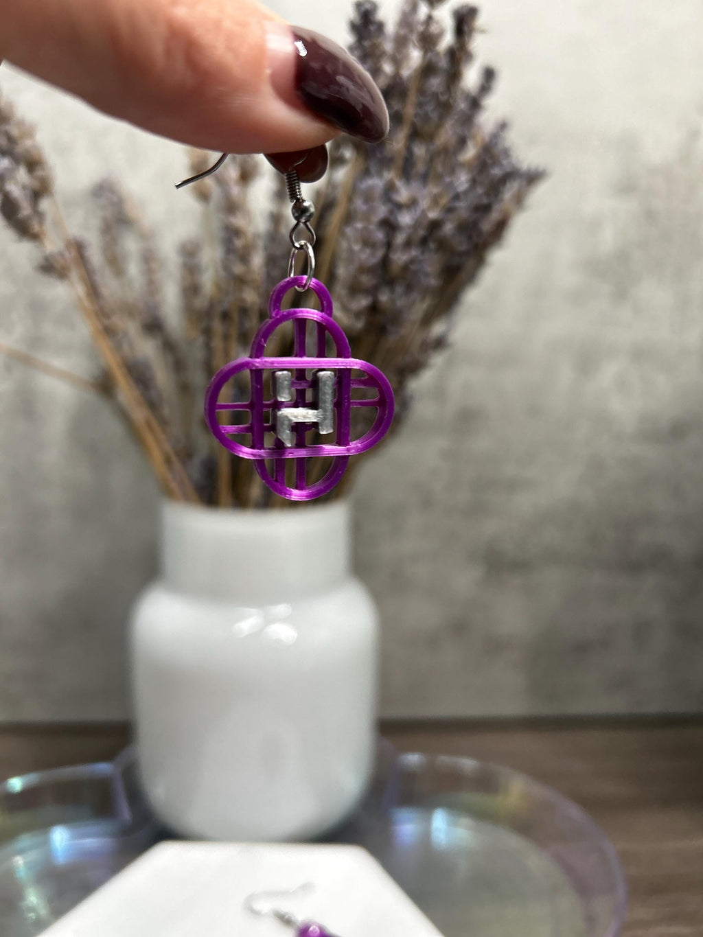 Demon Hunter Inspired Huntrix Logo 3D Printed Earrings