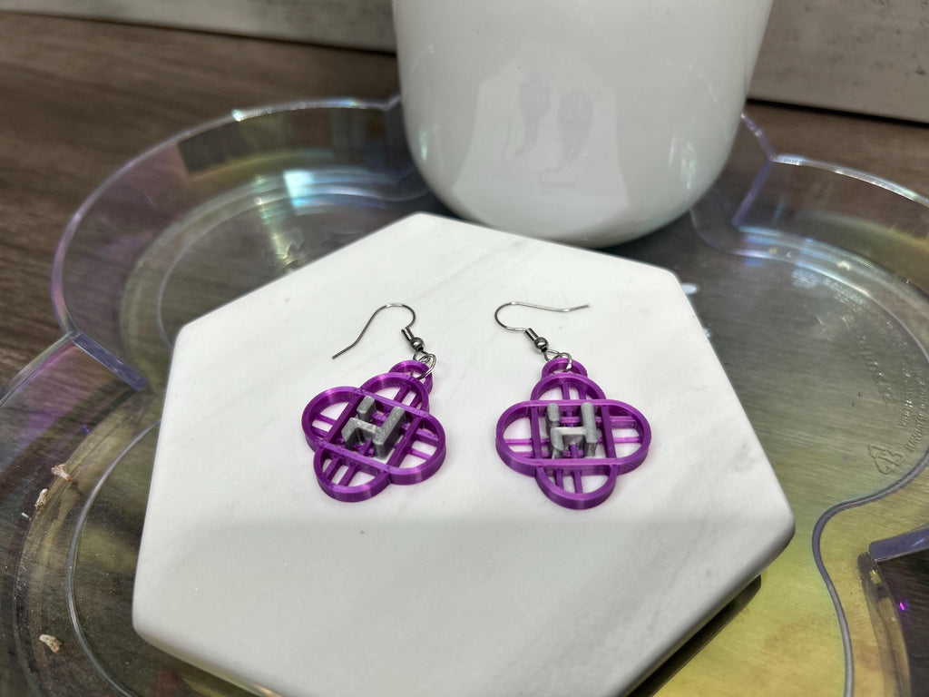 Demon Hunter Inspired Huntrix Logo 3D Printed Earrings