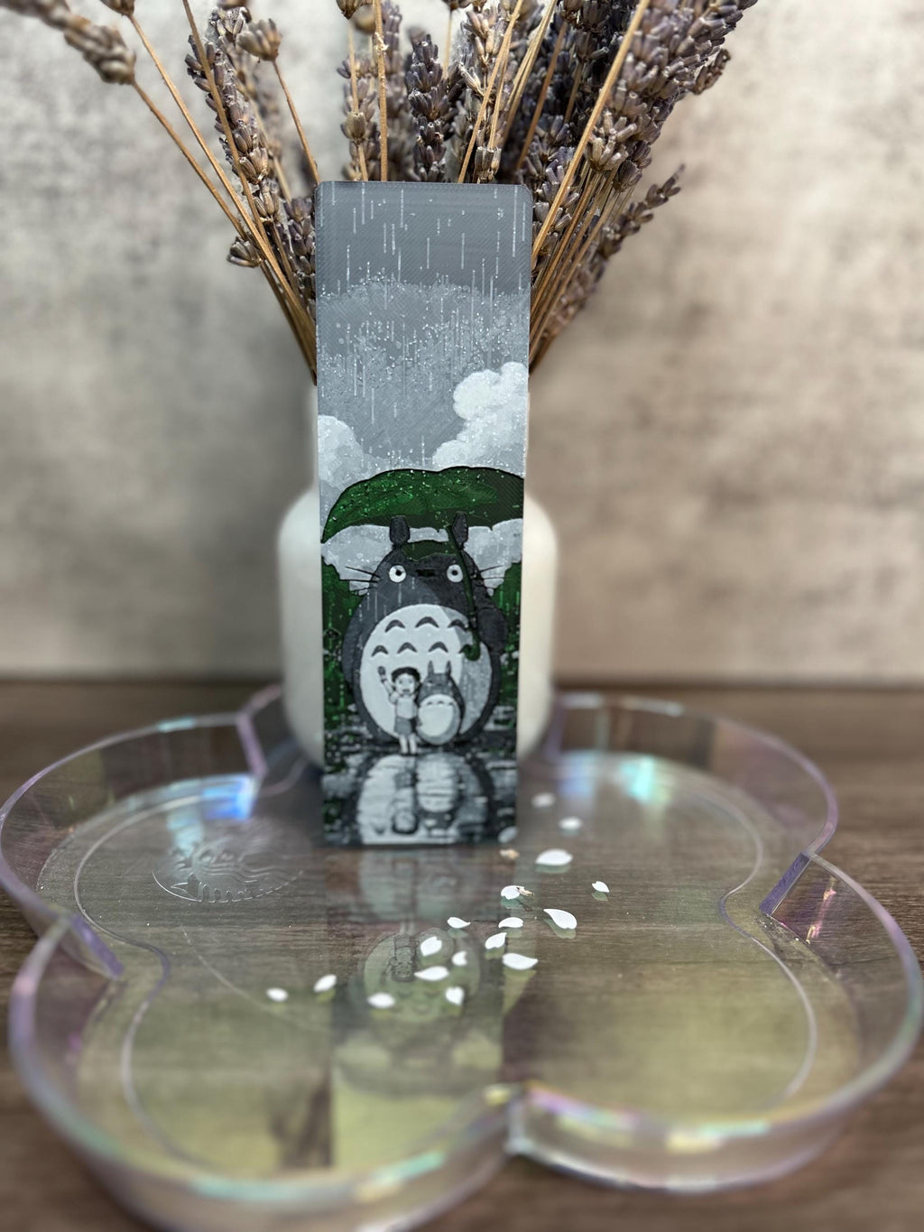 Totoro Bookmark | Rainy Day Scene 3D Printed