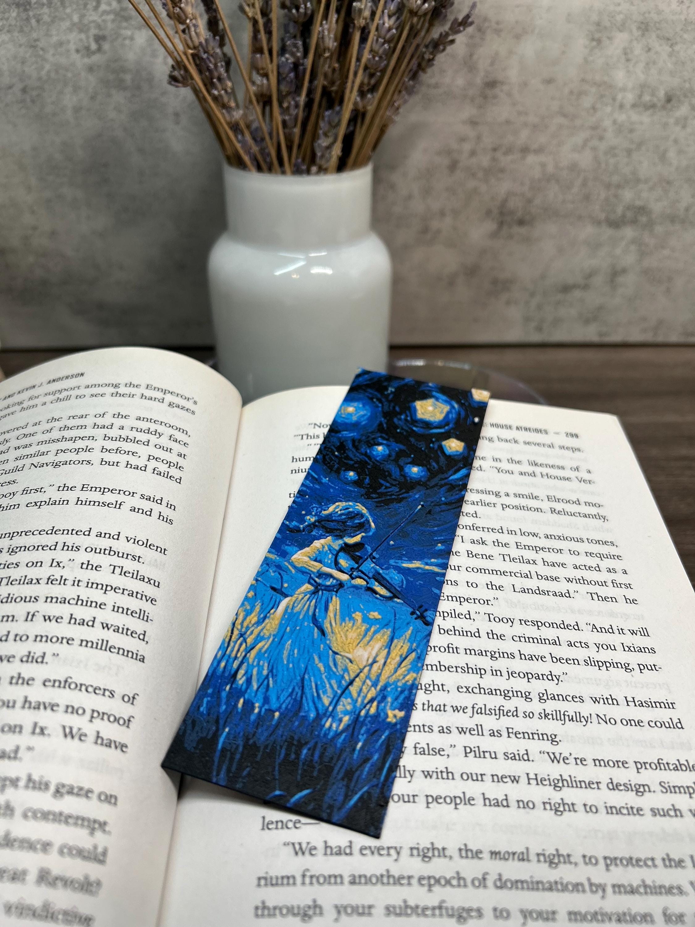 Starry Night Violin Bookmark | 3D Printed, Van Gogh-Inspired