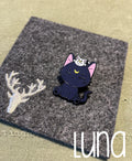 LUNA & ARTEMIS ENAMEL PIN SET — MAGICAL GIRL GUARDIAN CATS