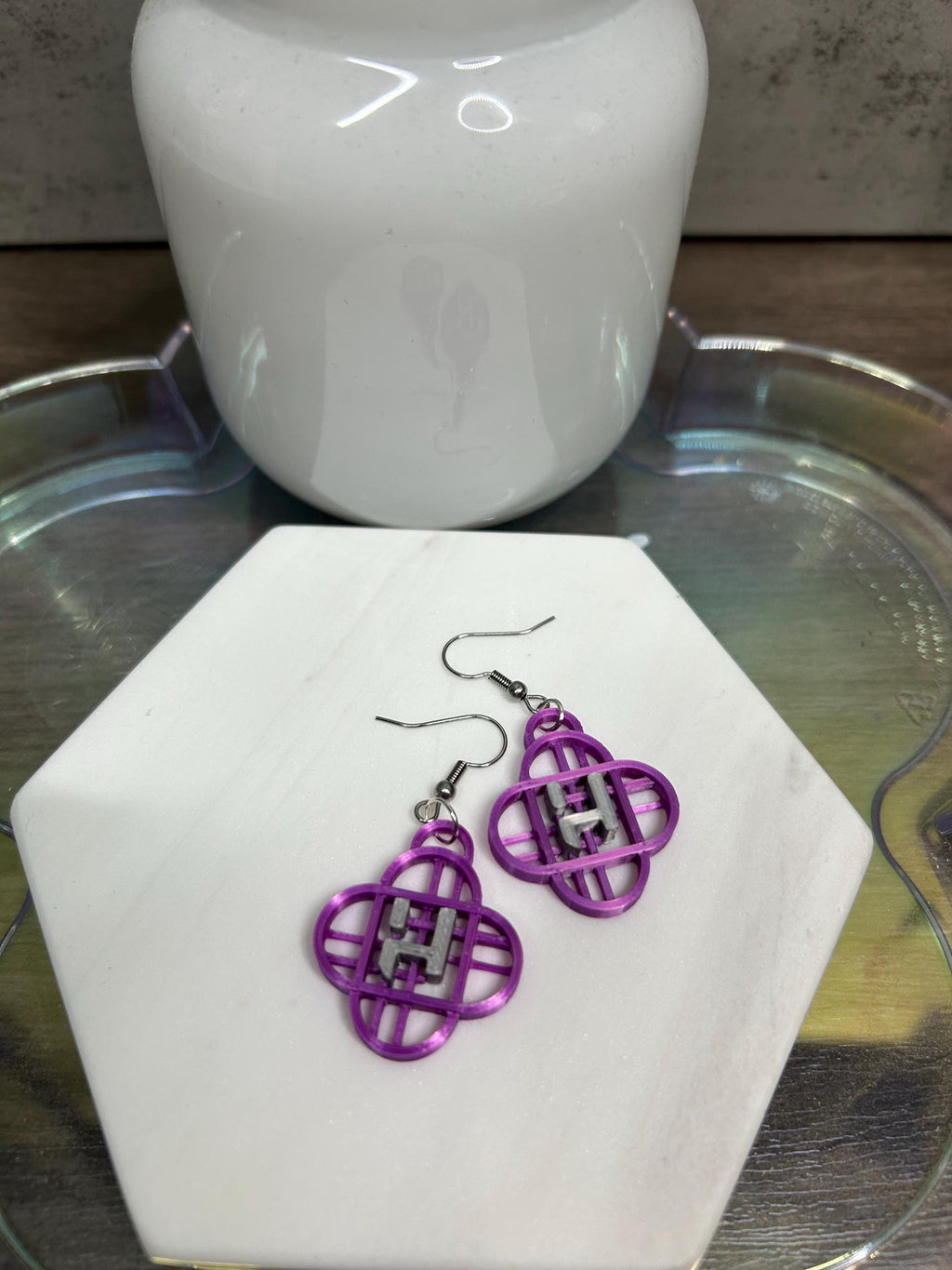 Demon Hunter Inspired Huntrix Logo 3D Printed Earrings