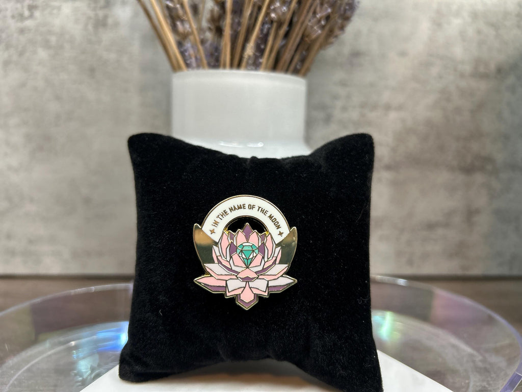 Imperial Silver Crystal  Enamel Pin