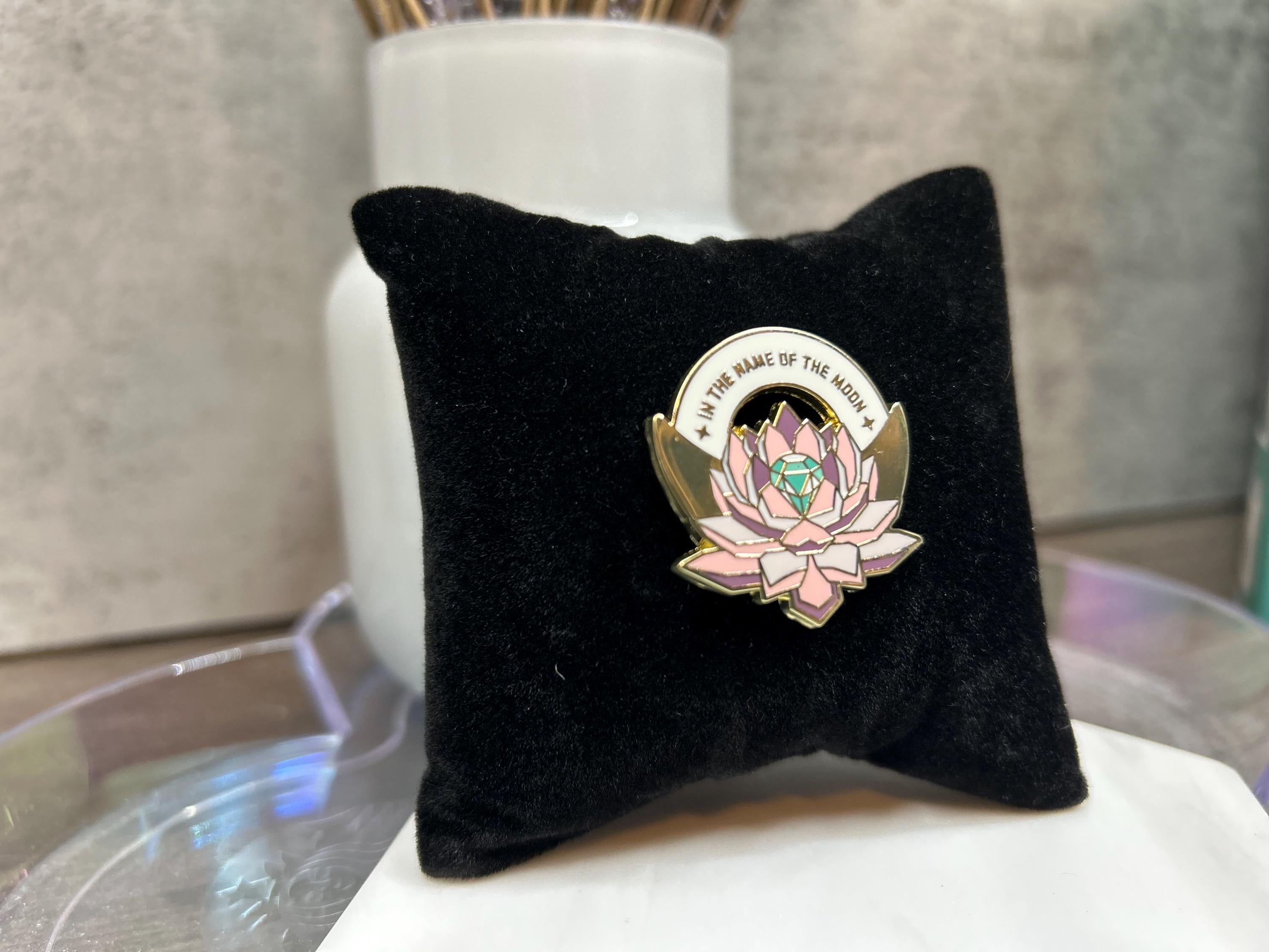 Imperial Silver Crystal  Enamel Pin