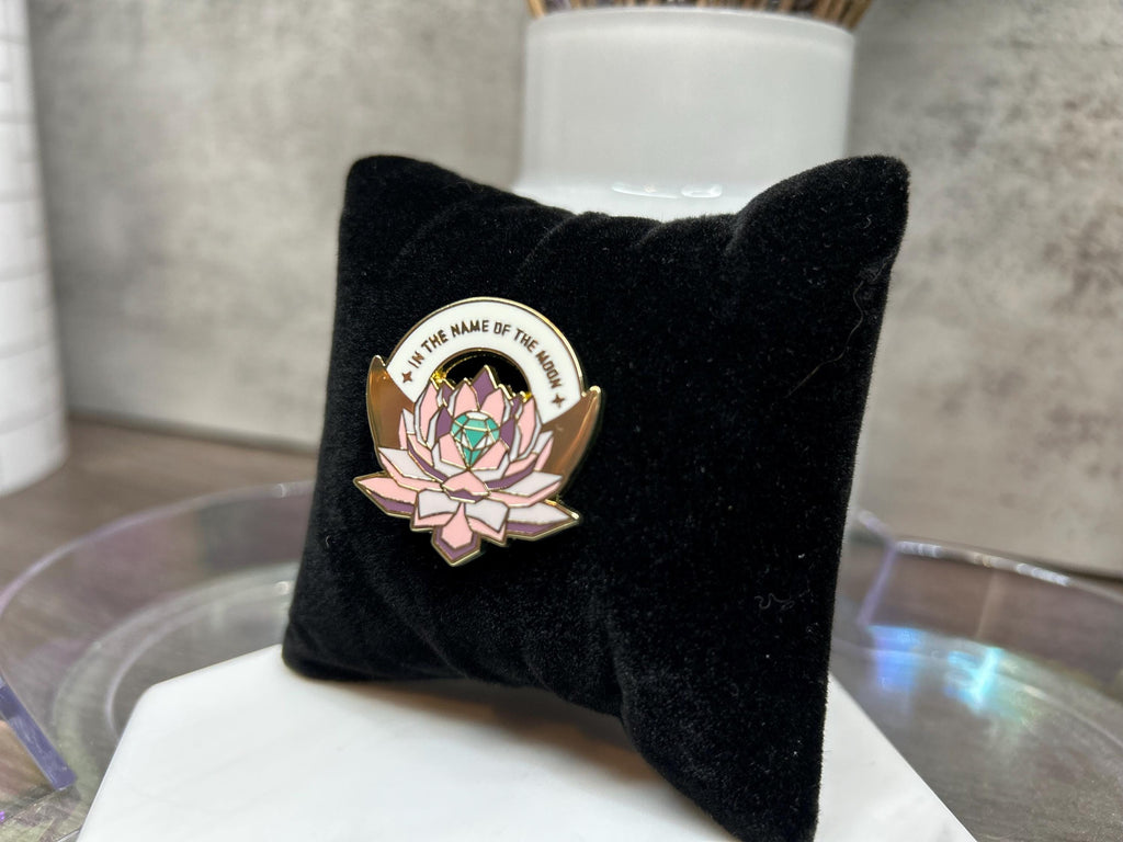 Imperial Silver Crystal  Enamel Pin
