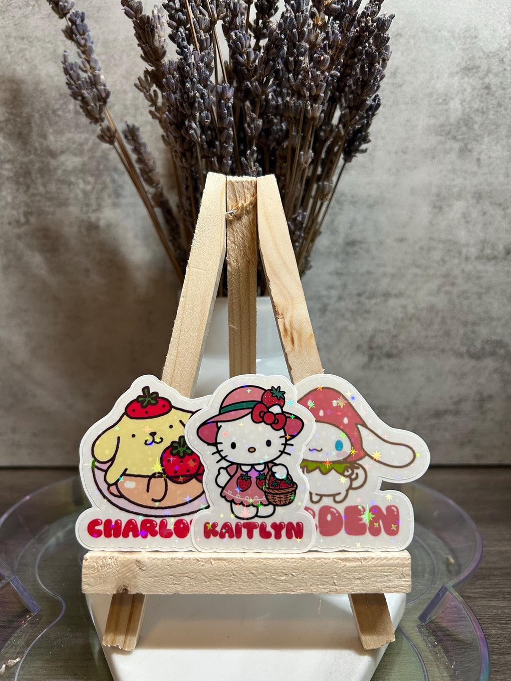Personalized Sanrio Strawberry Characters Stickers