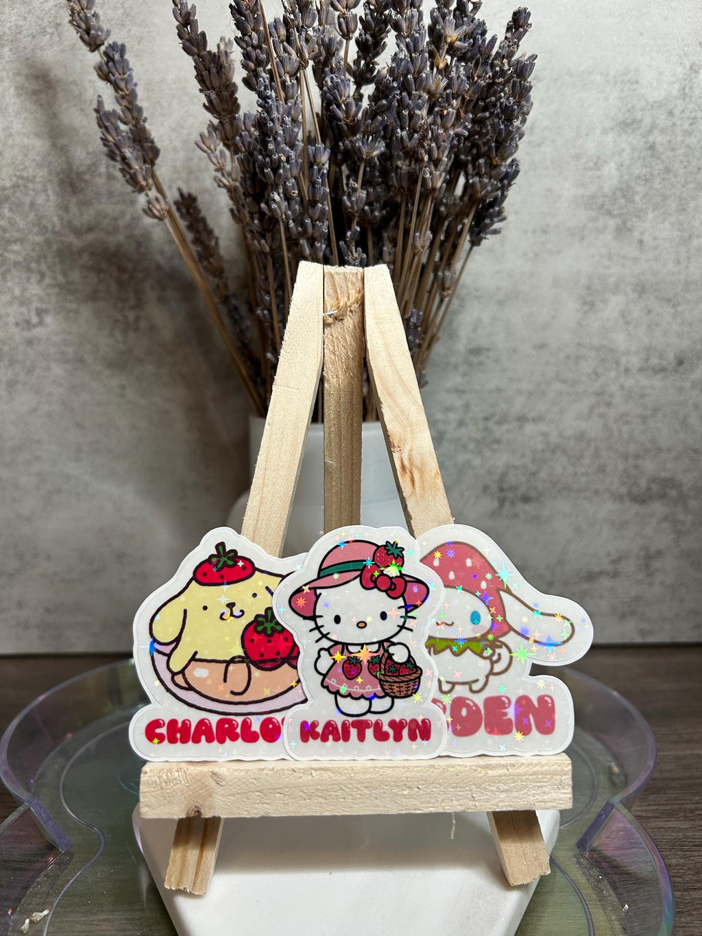 Personalized Sanrio Strawberry Characters Stickers