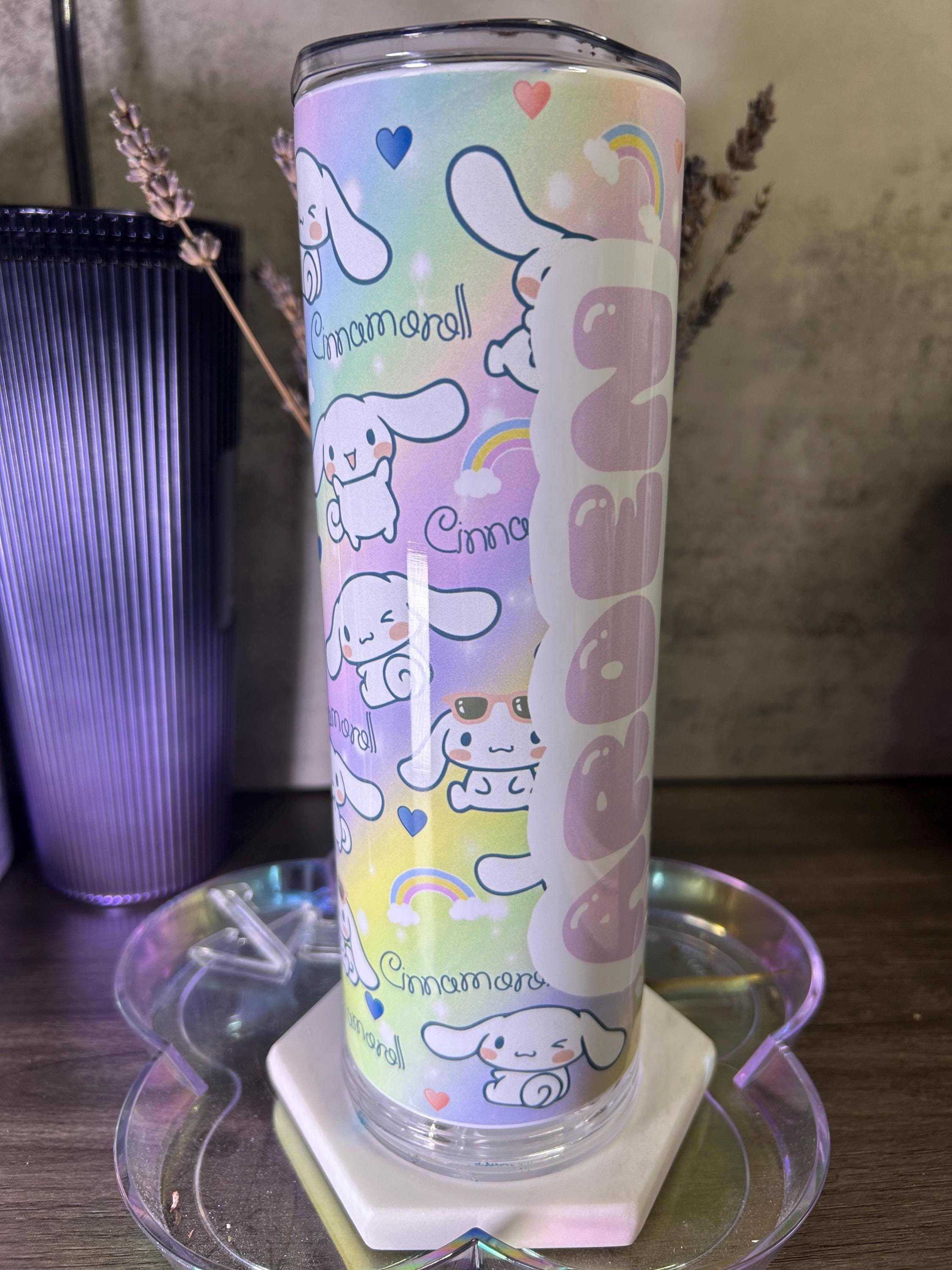 Personalized Cinnamoroll Tumbler 20oz | Custom Sanrio Skinny Tumbler | Kawaii Stainless Steel Travel Cup | Cute Anime Gift