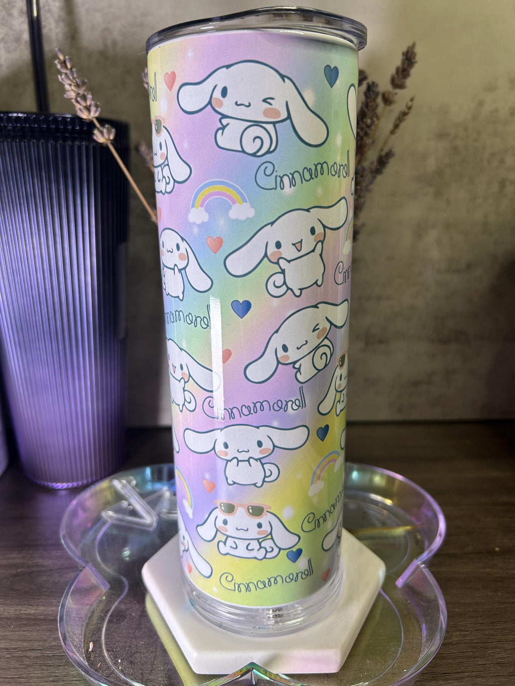 Personalized Cinnamoroll Tumbler 20oz | Custom Sanrio Skinny Tumbler | Kawaii Stainless Steel Travel Cup | Cute Anime Gift