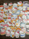 Hello Kitty Mystery Sticker Pack | Sanrio Stickers Grab Bag | 10, 15 or 20 Piece Random Sticker Set | Kawaii Laptop Decals