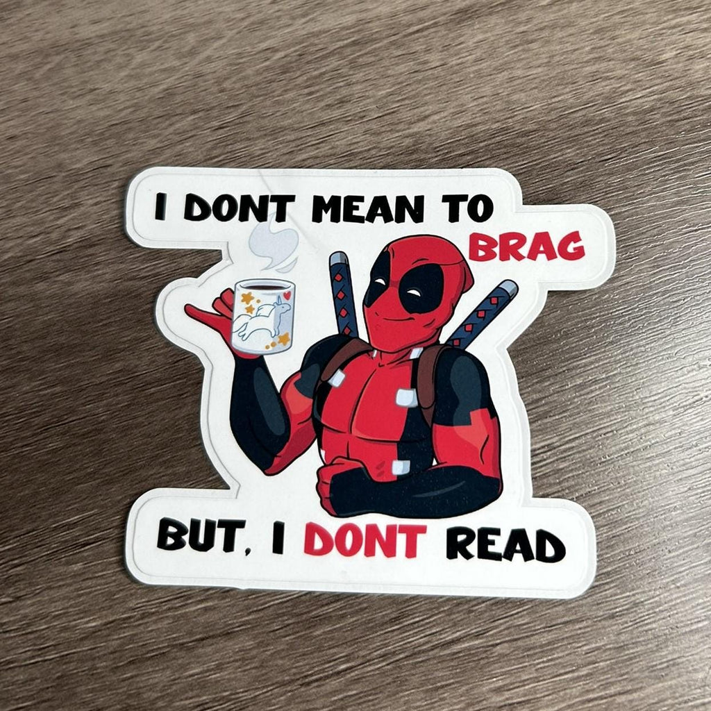 DEADPOOL — "I MADE AN EDUCATED WISH" STICKER