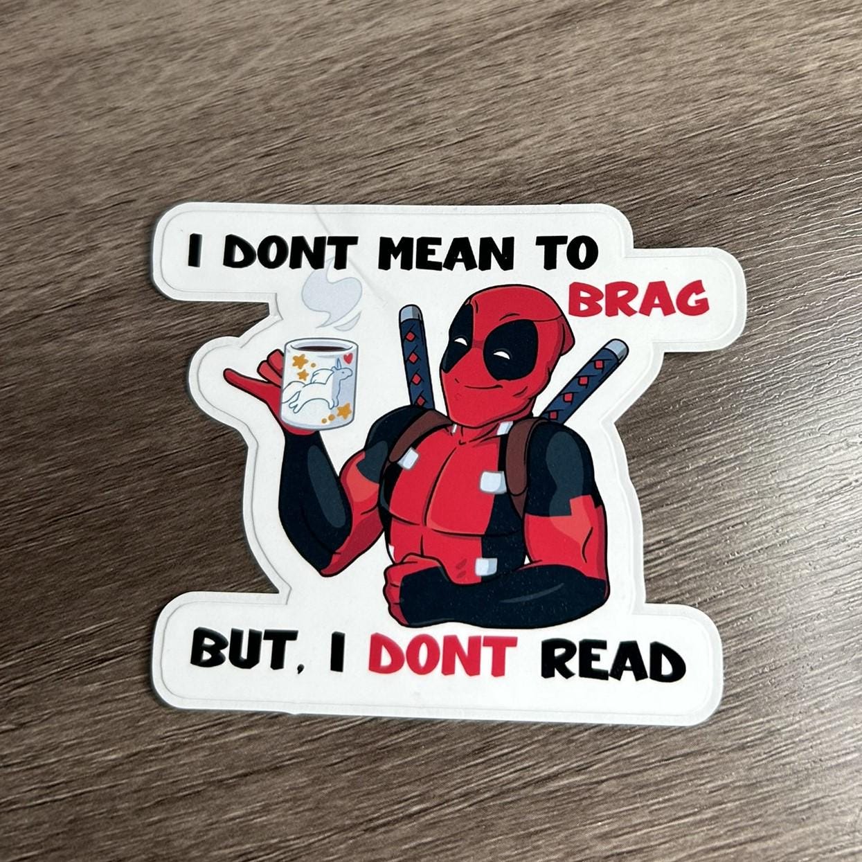 DEADPOOL — "I MADE AN EDUCATED WISH" STICKER