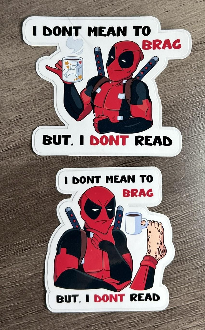 DEADPOOL — "I MADE AN EDUCATED WISH" STICKER