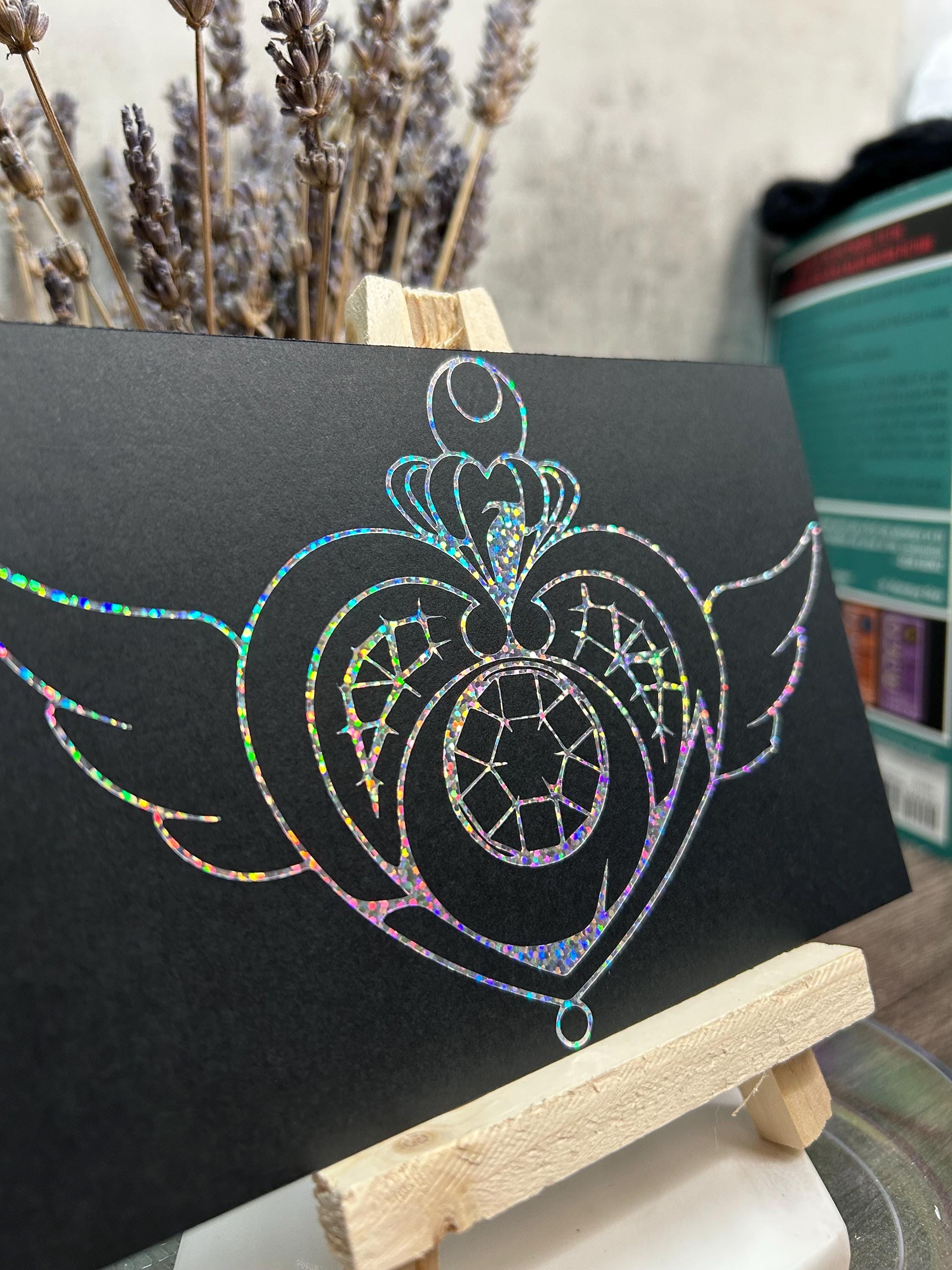 CRISIS MOON COMPACT — RAINBOW HOLOGRAPHIC VINYL DECAL
