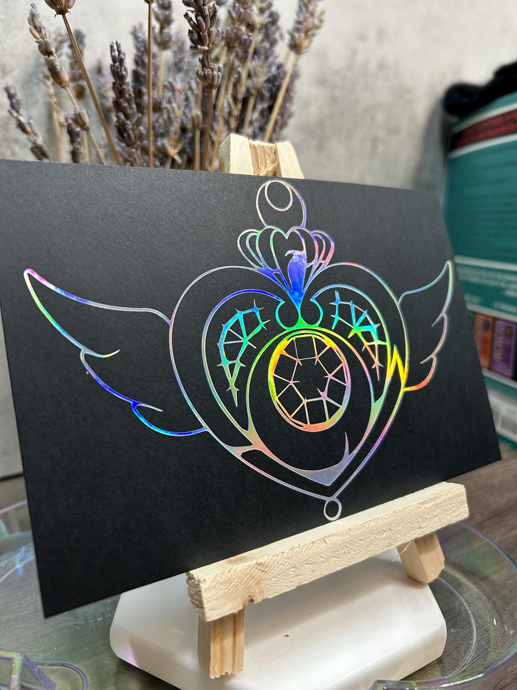 CRISIS MOON COMPACT — RAINBOW HOLOGRAPHIC VINYL DECAL
