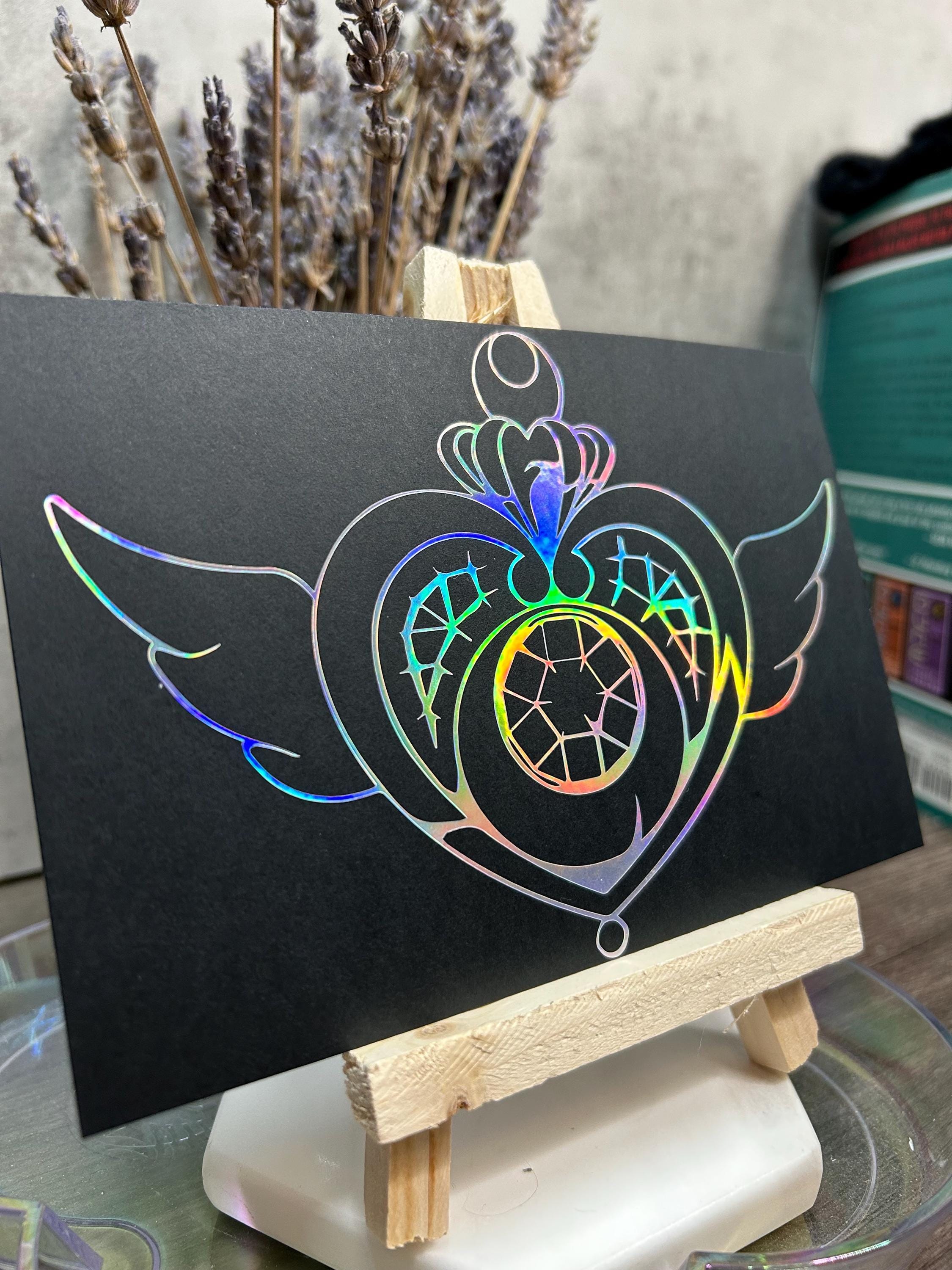 CRISIS MOON COMPACT — RAINBOW HOLOGRAPHIC VINYL DECAL