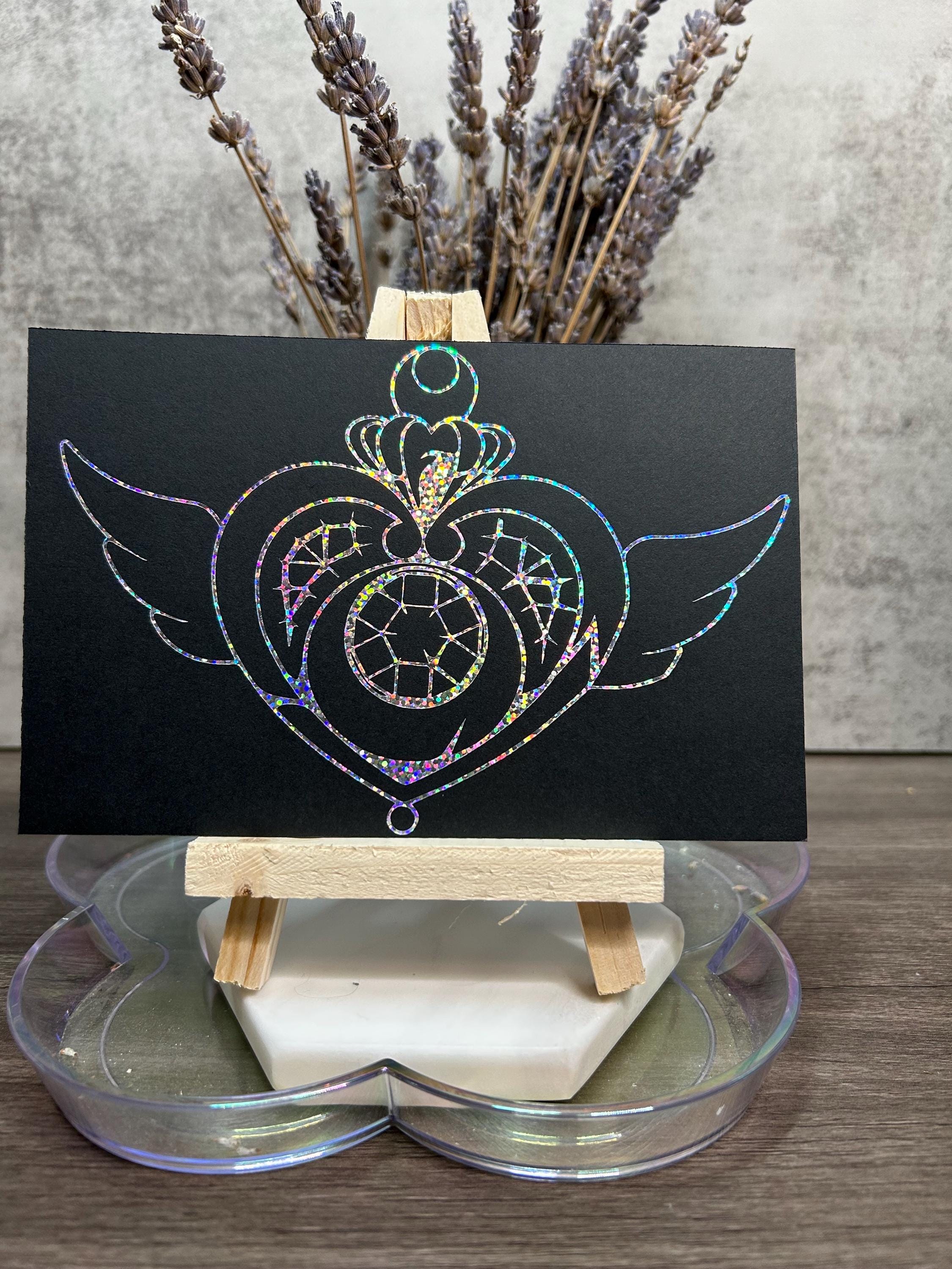 CRISIS MOON COMPACT — RAINBOW HOLOGRAPHIC VINYL DECAL