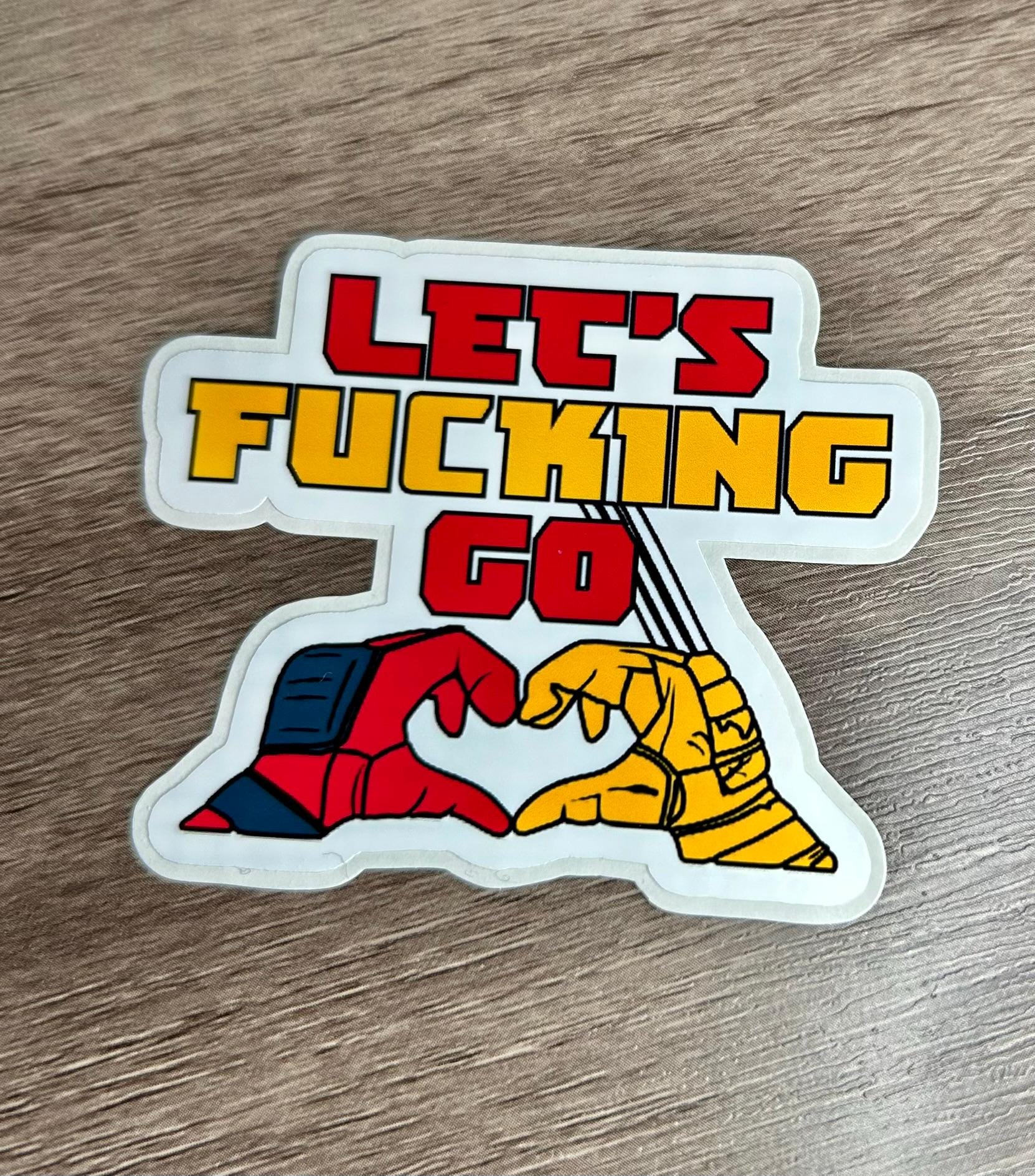 Lets Fucking Go Quote Deadpool Wolverine Sticker