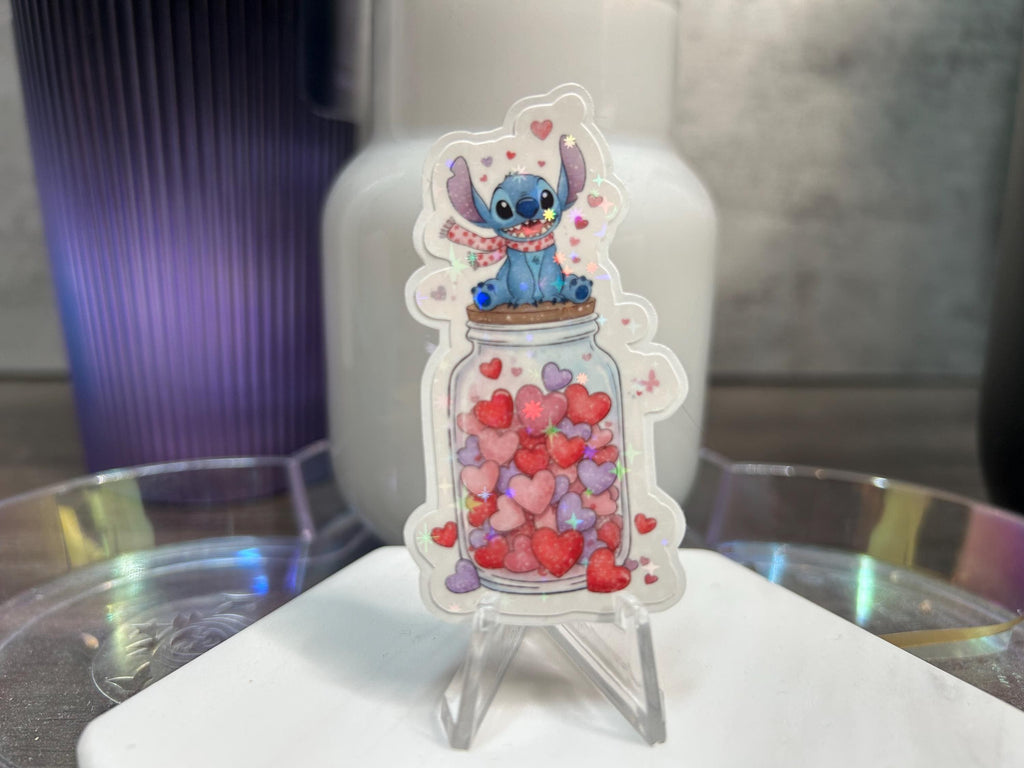 STITCH & ANGEL PERSONALIZED HOLOGRAPHIC STICKER
