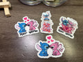 STITCH & ANGEL PERSONALIZED HOLOGRAPHIC STICKER