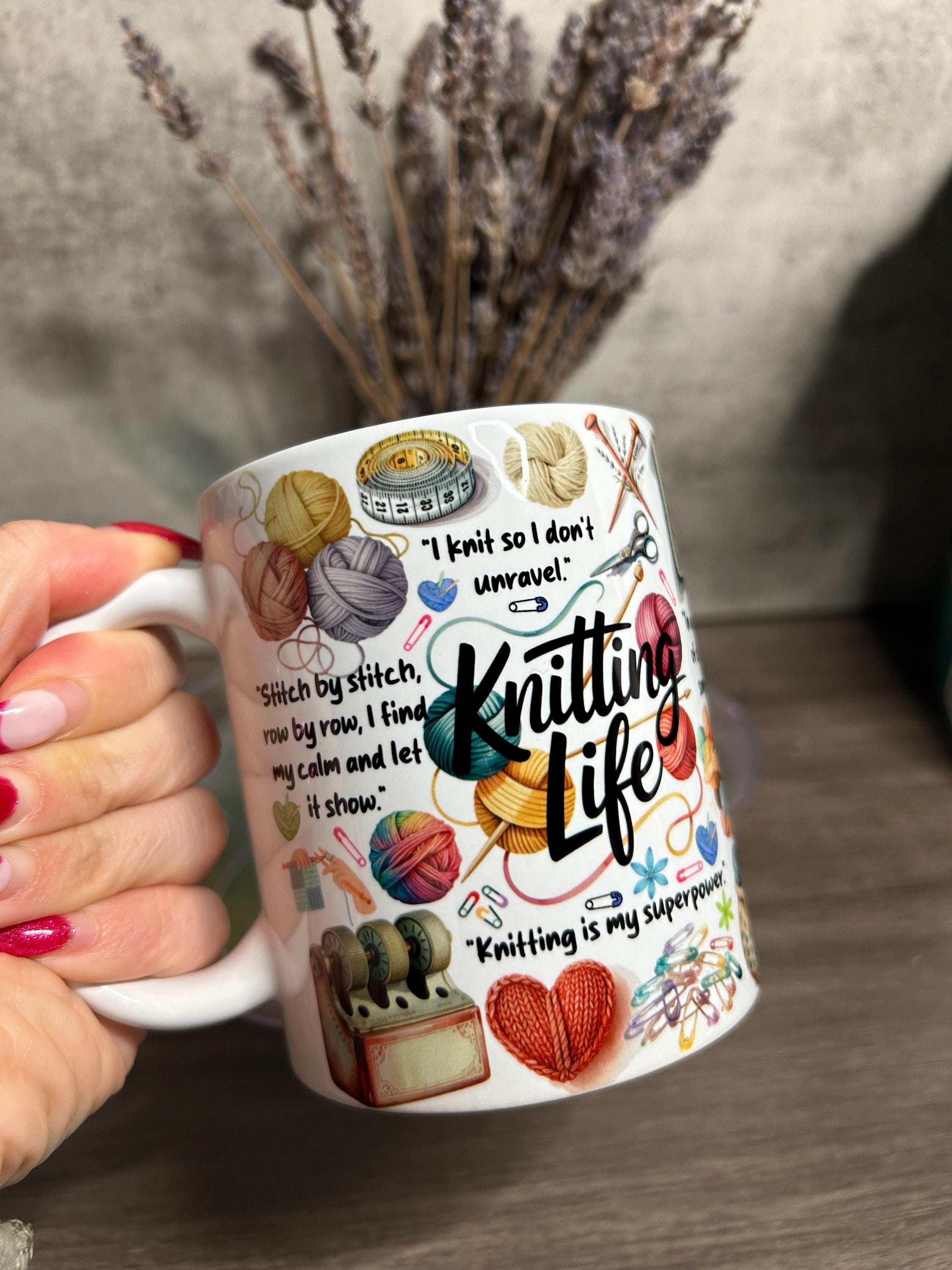 Knitting Life Coffee Mug - Funny Knitting Lover Gift