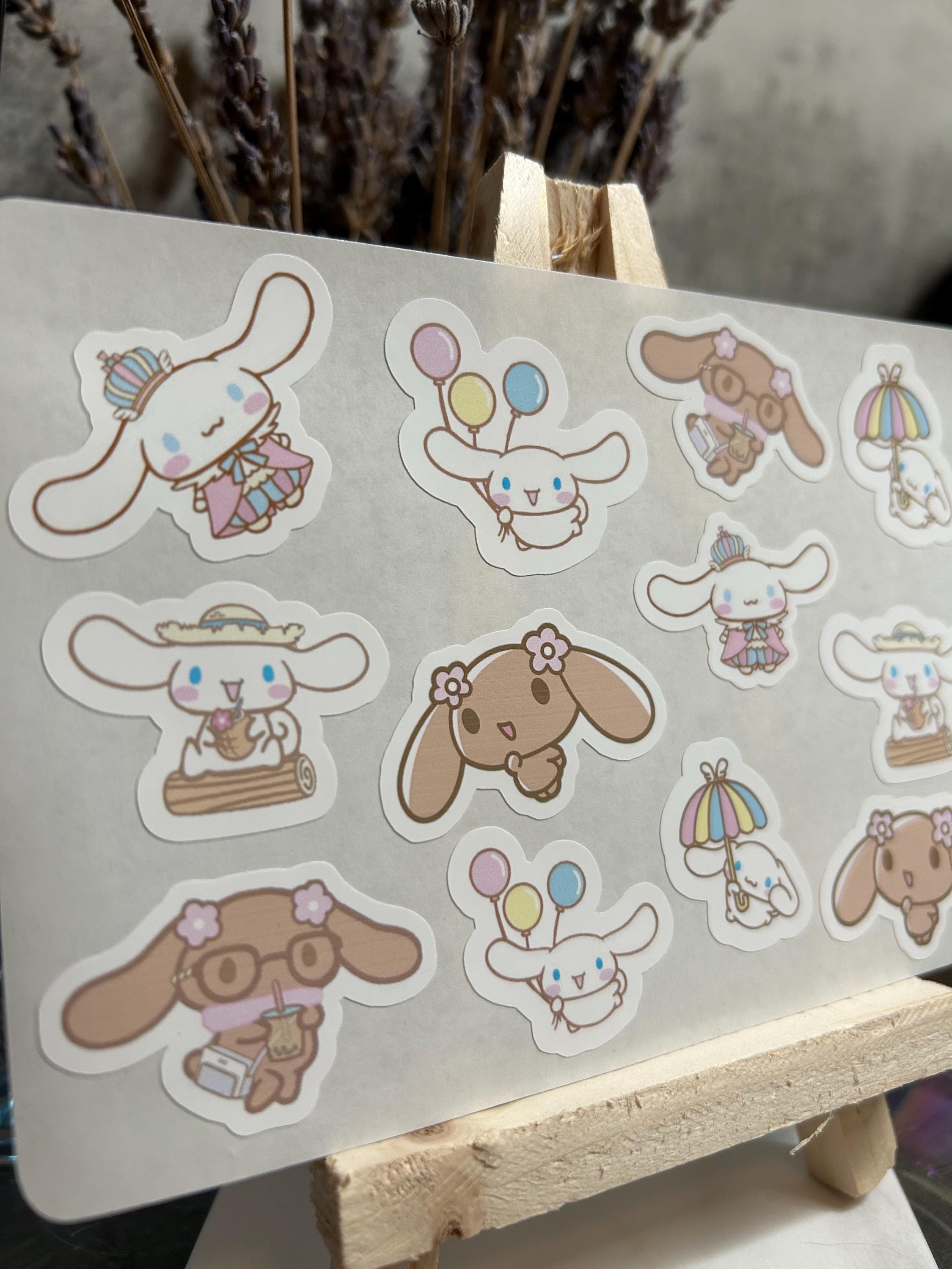 CINNAMOROLL & MOCHA STICKER SHEET — MATTE FINISH