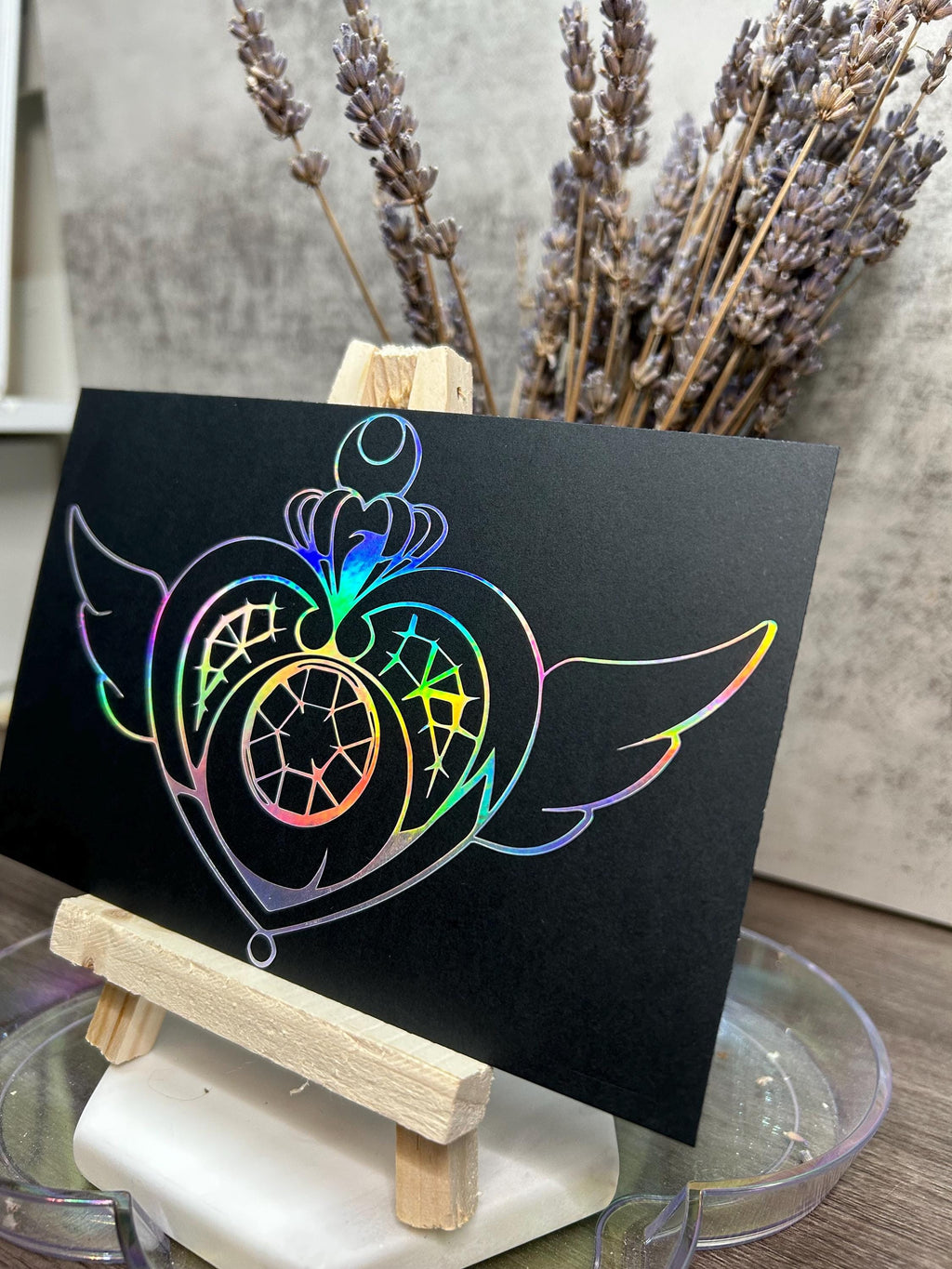 CRISIS MOON COMPACT — RAINBOW HOLOGRAPHIC VINYL DECAL