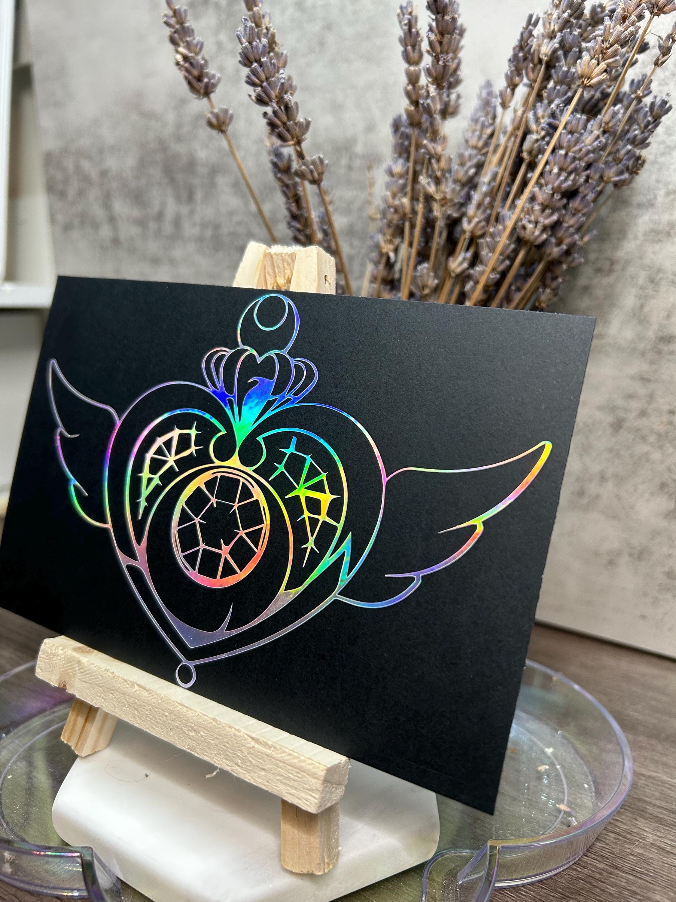 CRISIS MOON COMPACT — RAINBOW HOLOGRAPHIC VINYL DECAL