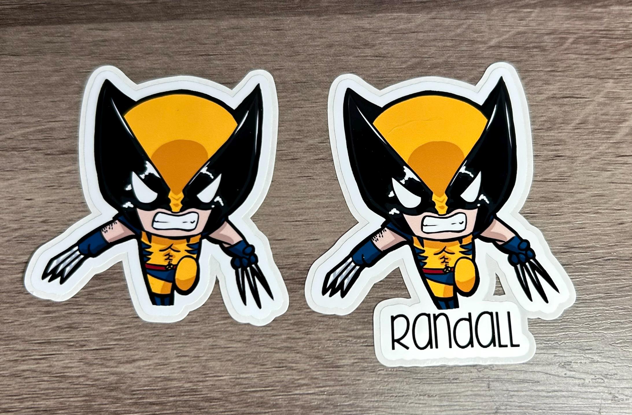 CHIBI DEADPOOL & WOLVERINE HEART STICKER