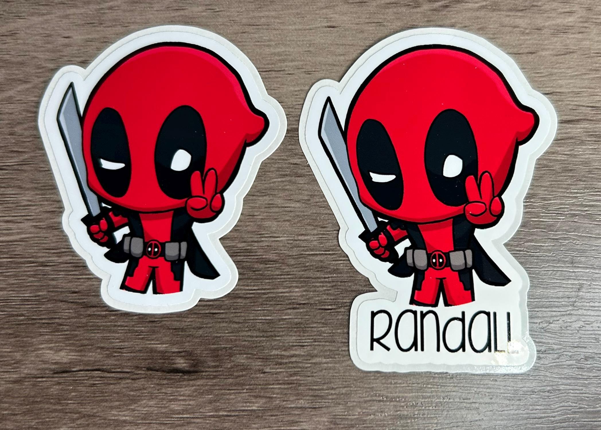 CHIBI DEADPOOL & WOLVERINE HEART STICKER