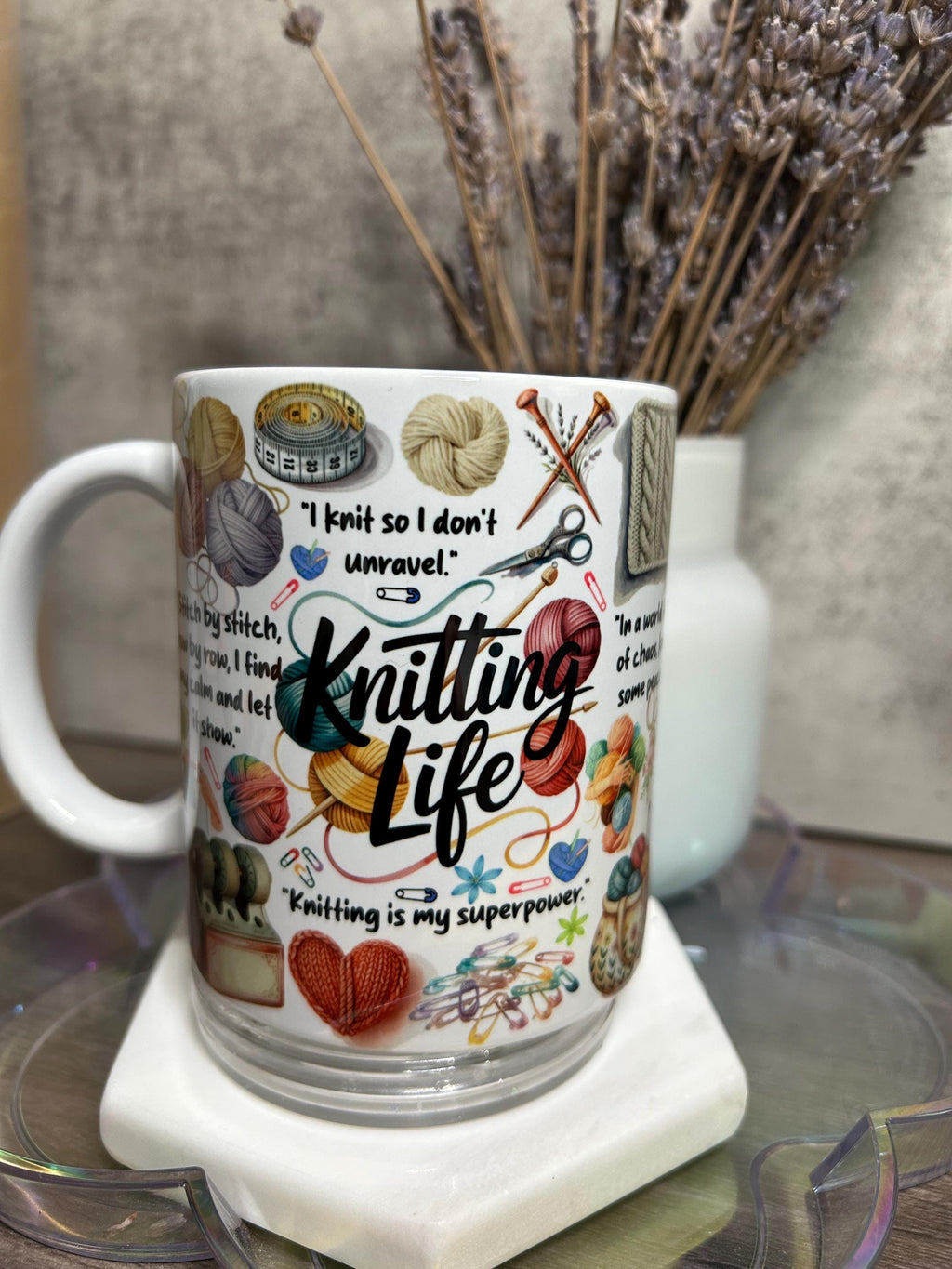 Knitting Life Coffee Mug - Funny Knitting Lover Gift