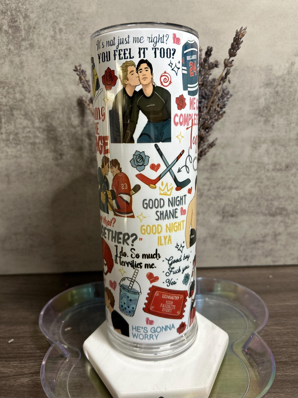 HEATED RIVALRY — SHANE & ILYA PERSONALIZED TUMBLER — 20OZ