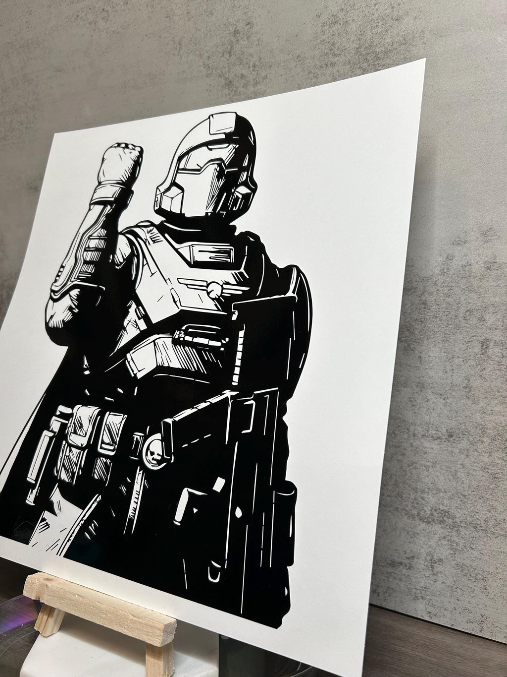 Helldivers Salute Vinyl Decal – 8.5" x 11"